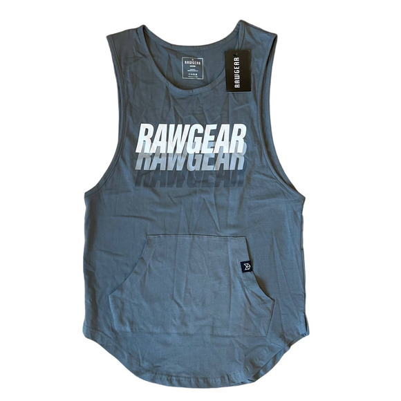 NWT Mens RAWGEAR Gray Athletic Workout‎ Gym Tank Top sz Medium - Picture 1 of 5